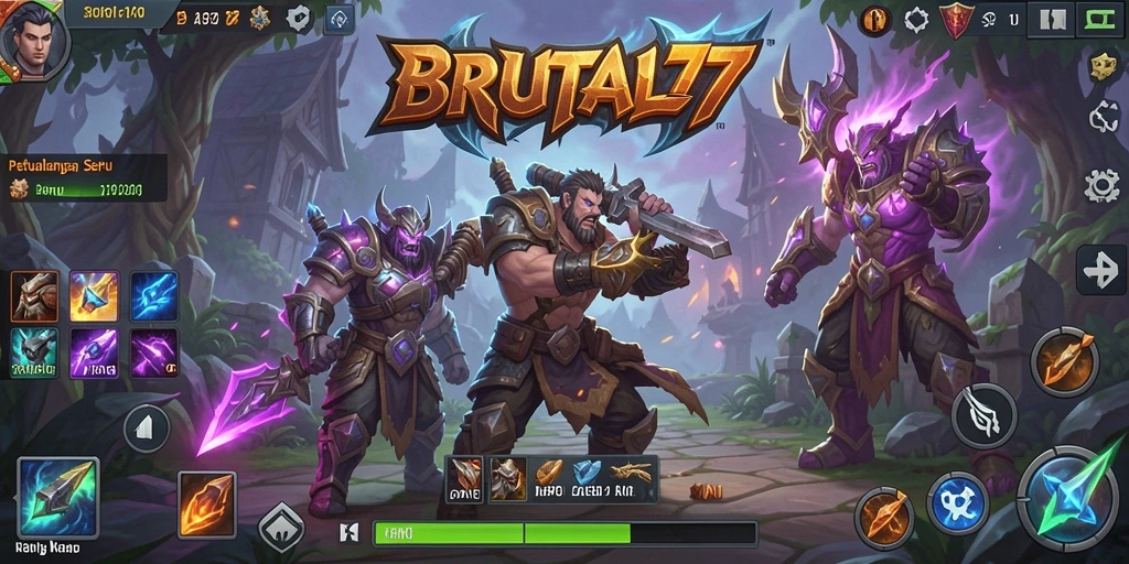 Tampilan menarik dari gameplay ARPG BRUTAL77 yang seru.