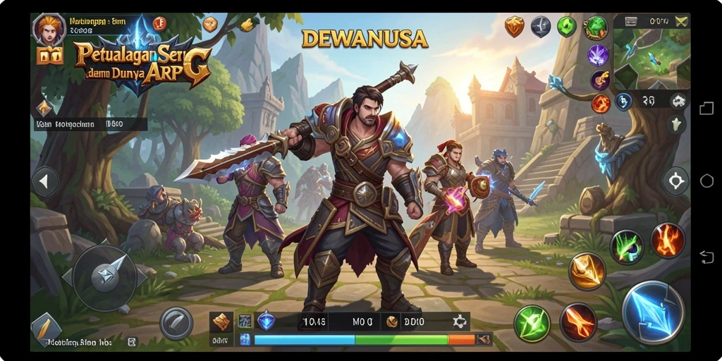 Tampilan gameplay seru DEWANUSA di dalam dunia ARPG.