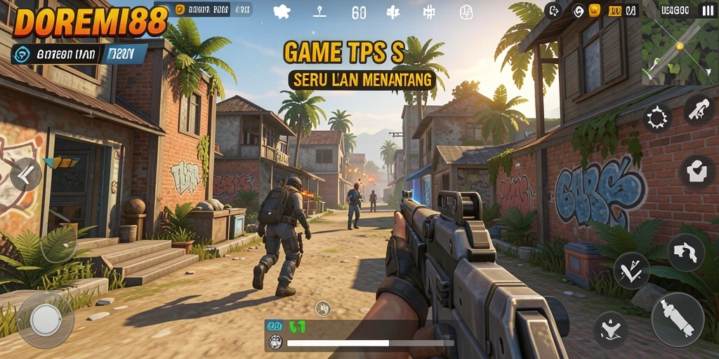 Screenshot DOREMI88 menampilkan gameplay TPS yang mendebarkan dengan grafis menawan.