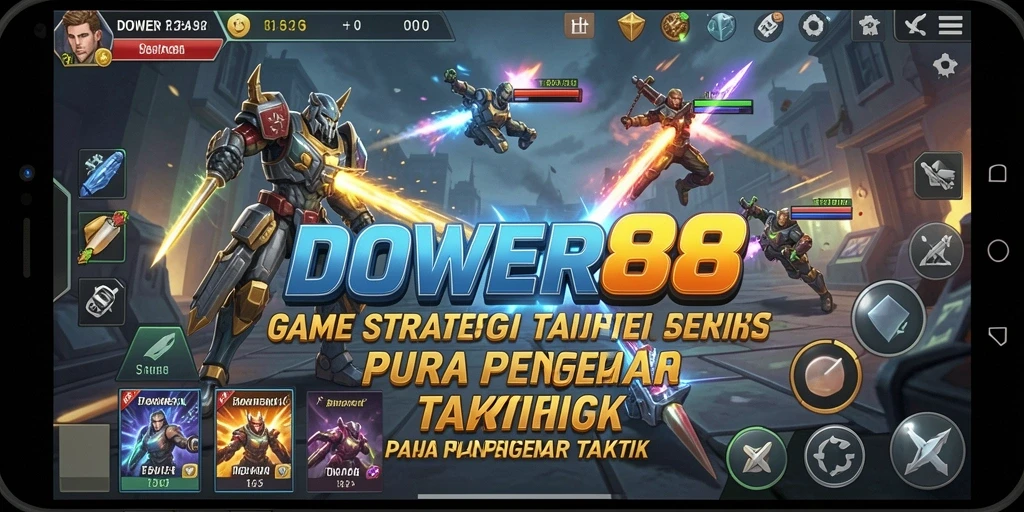 Screenshot gameplay DOWER88 menampilkan aksi strategis yang intens.