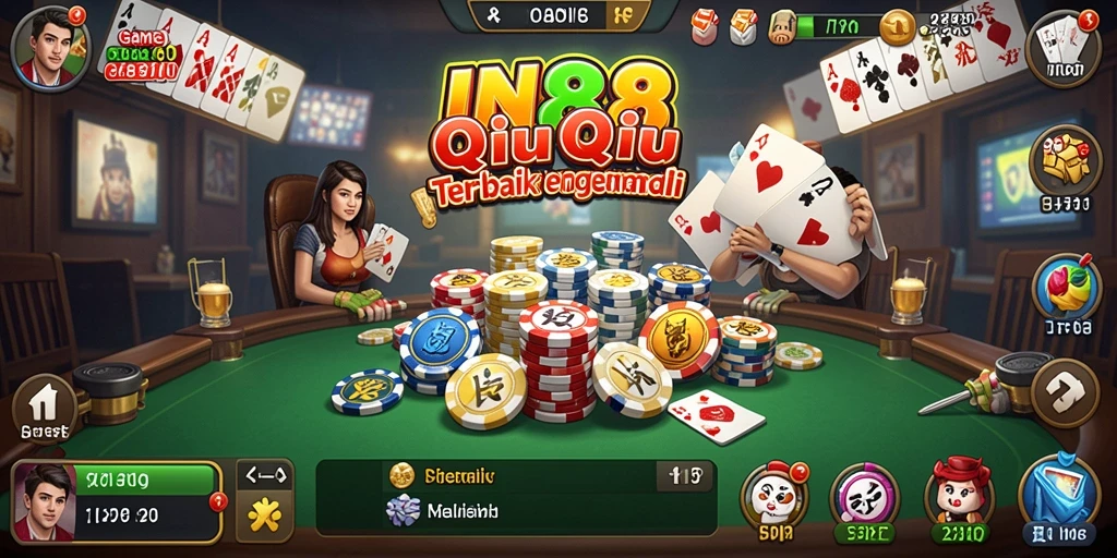Gameplay menarik dari QiuQiu di aplikasi IN88.