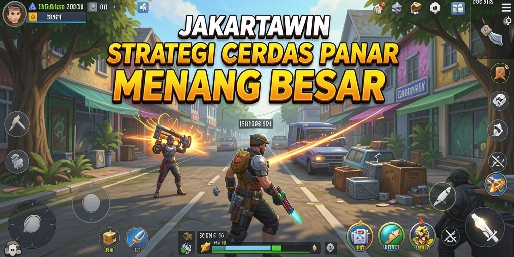 Tampilan gameplay JAKARTAWIN yang penuh aksi dan strategi.