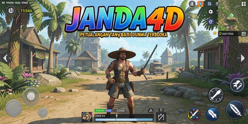 Screenshot gameplay JANDA4D menampilkan petualangan di dunia terbuka yang menawan.