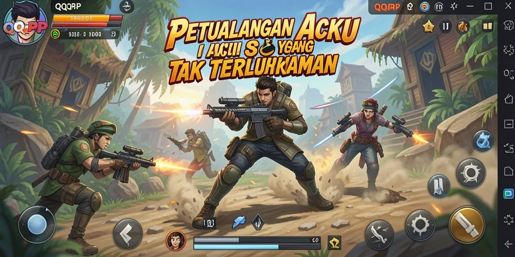 Tangkapan layar gameplay QQRP menampilkan aksi menegangkan dan grafis yang mengesankan.