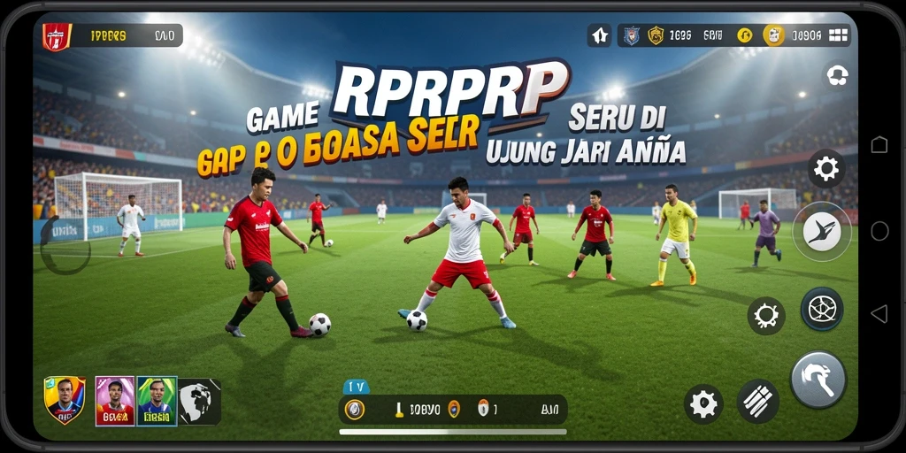 Tangkapan layar menunjukkan aksi sepak bola yang intens dalam RPRPRP.