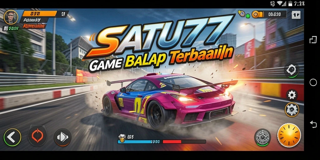 Screenshot dari SATU77 menunjukkan aksi balapan mendebarkan dan grafis yang menawan.