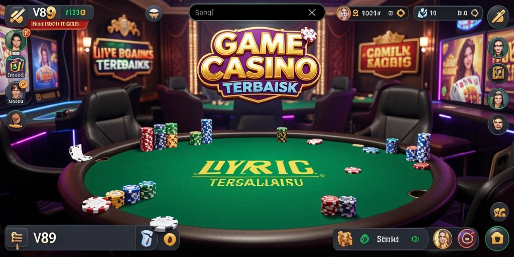 Tampilan gameplay V89 Live Casino yang mengasyikan dan profesional.
