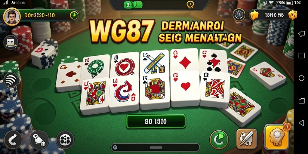 Tampilan seru dari gameplay Domino di WG87.